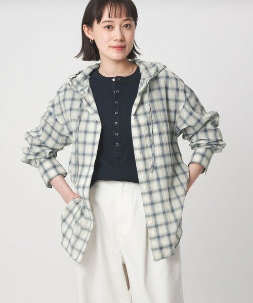 green label relaxing / グリーンレーベル リラクシング シャツ・ブラウス | 【WEB限定】＜at ease＞フード チェック シャツ | 詳細18