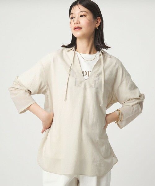 green label relaxing / グリーンレーベル リラクシング シャツ・ブラウス | 【WEB限定】＜at ease＞シアー スキッパー シャツ | 詳細2