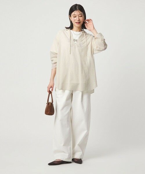 green label relaxing / グリーンレーベル リラクシング シャツ・ブラウス | 【WEB限定】＜at ease＞シアー スキッパー シャツ | 詳細4