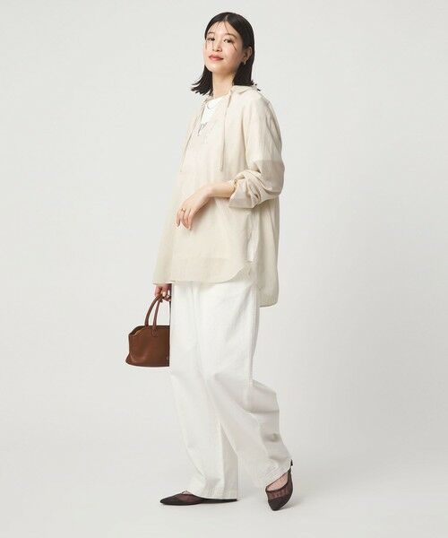 green label relaxing / グリーンレーベル リラクシング シャツ・ブラウス | 【WEB限定】＜at ease＞シアー スキッパー シャツ | 詳細5