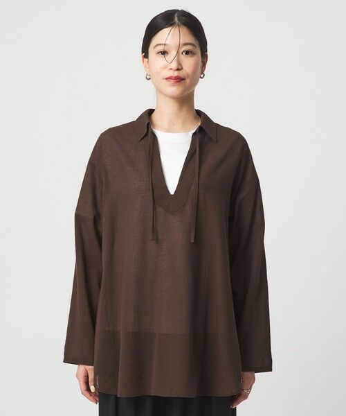 green label relaxing / グリーンレーベル リラクシング シャツ・ブラウス | 【WEB限定】＜at ease＞シアー スキッパー シャツ | 詳細13