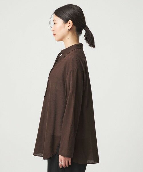 green label relaxing / グリーンレーベル リラクシング シャツ・ブラウス | 【WEB限定】＜at ease＞シアー スキッパー シャツ | 詳細14