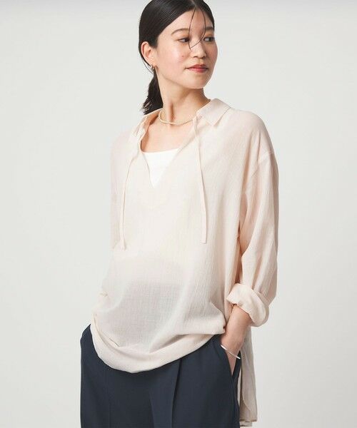 green label relaxing / グリーンレーベル リラクシング シャツ・ブラウス | 【WEB限定】＜at ease＞シアー スキッパー シャツ | 詳細24