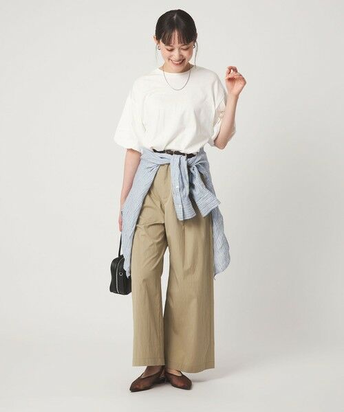 green label relaxing / グリーンレーベル リラクシング カットソー | ギャザースリーブ プルオーバー カットソー | 詳細3