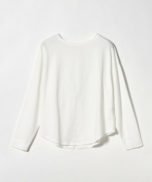 green label relaxing / グリーンレーベル リラクシング カットソー | バック スリット プルオーバー（OFF WHITE）