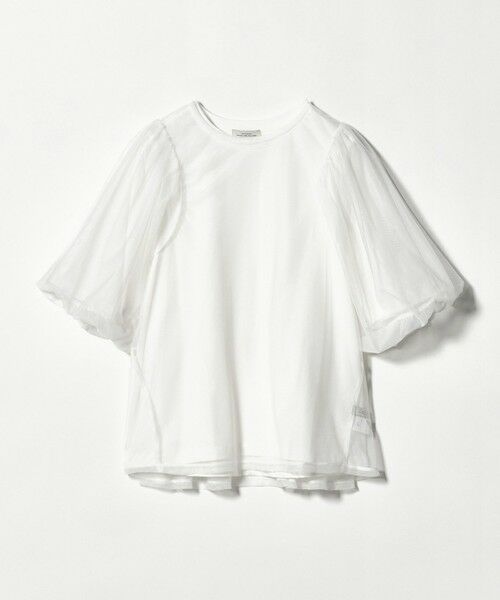 green label relaxing / グリーンレーベル リラクシング カットソー | チュール 2WAY プルオーバー（OFF WHITE）