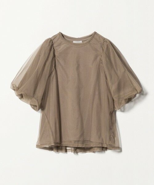 green label relaxing / グリーンレーベル リラクシング カットソー | チュール 2WAY プルオーバー（BEIGE）