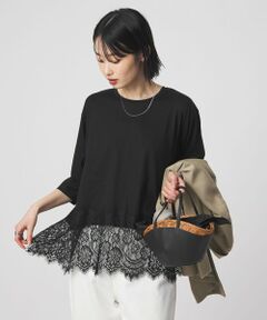 green label relaxing / グリーンレーベル リラクシング カットソー | スソ レース プルオーバー カットソー