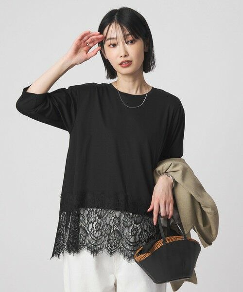 green label relaxing / グリーンレーベル リラクシング カットソー | スソ レース プルオーバー カットソー | 詳細16