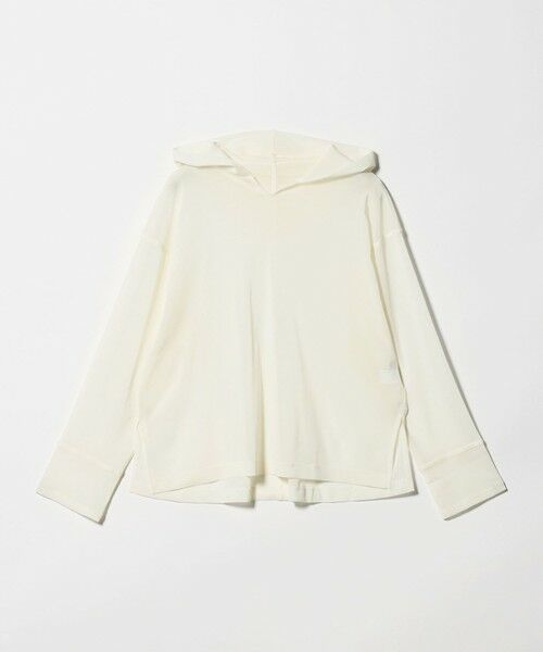 green label relaxing / グリーンレーベル リラクシング カットソー | シアー フーディー プルオーバー カットソー（OFF WHITE）