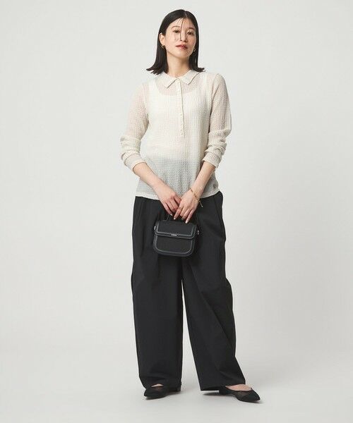 green label relaxing / グリーンレーベル リラクシング カットソー | 【WEB限定】＜at ease＞シアー サッカーライク エリツキ プルオーバー カットソー | 詳細3