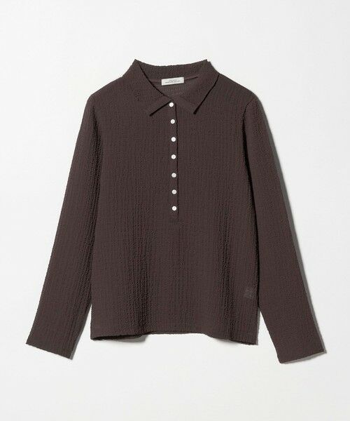 green label relaxing / グリーンレーベル リラクシング カットソー | 【WEB限定】＜at ease＞シアー サッカーライク エリツキ プルオーバー カットソー | 詳細12