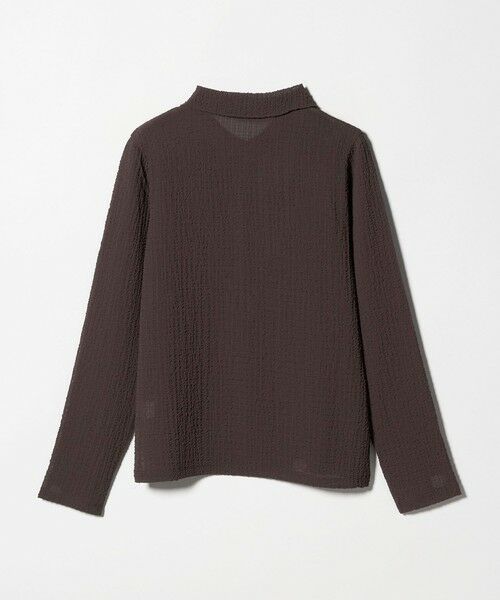 green label relaxing / グリーンレーベル リラクシング カットソー | 【WEB限定】＜at ease＞シアー サッカーライク エリツキ プルオーバー カットソー | 詳細13