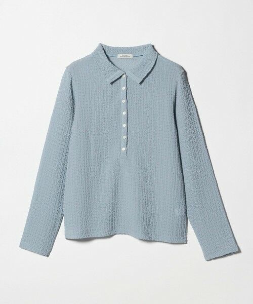 green label relaxing / グリーンレーベル リラクシング カットソー | 【WEB限定】＜at ease＞シアー サッカーライク エリツキ プルオーバー カットソー | 詳細29