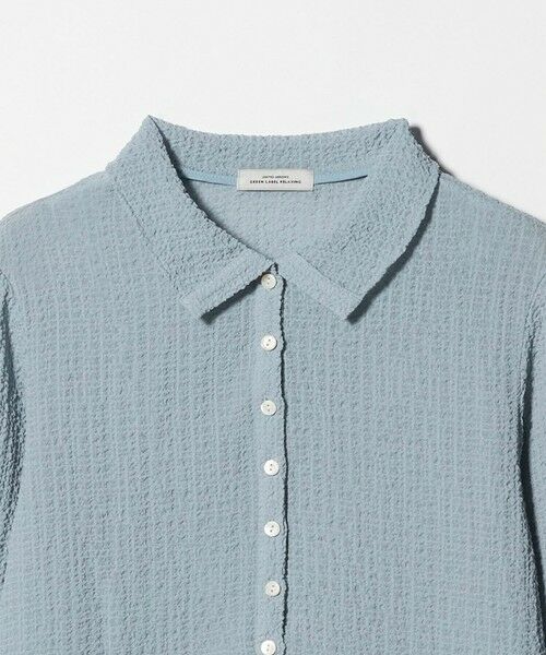 green label relaxing / グリーンレーベル リラクシング カットソー | 【WEB限定】＜at ease＞シアー サッカーライク エリツキ プルオーバー カットソー | 詳細30