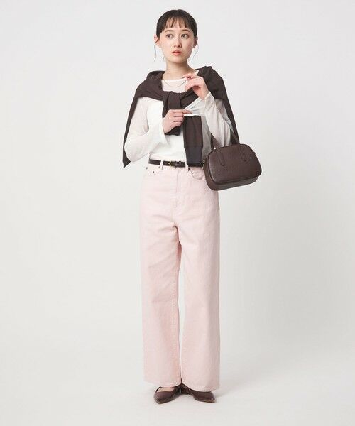 green label relaxing / グリーンレーベル リラクシング カットソー | シャーリング シアー ロングスリーブ プルオーバー カットソー | 詳細3