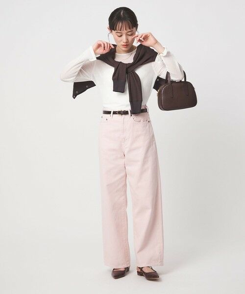 green label relaxing / グリーンレーベル リラクシング カットソー | シャーリング シアー ロングスリーブ プルオーバー カットソー | 詳細4