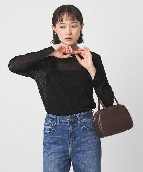 green label relaxing / グリーンレーベル リラクシング カットソー | シャーリング シアー ロングスリーブ プルオーバー カットソー | 詳細7