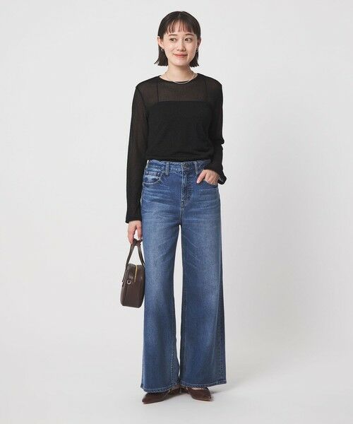 green label relaxing / グリーンレーベル リラクシング カットソー | シャーリング シアー ロングスリーブ プルオーバー カットソー | 詳細8