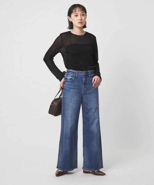 green label relaxing / グリーンレーベル リラクシング カットソー | シャーリング シアー ロングスリーブ プルオーバー カットソー | 詳細9