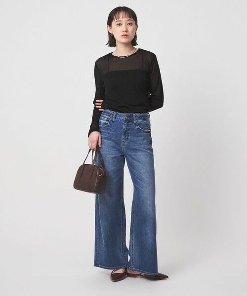 green label relaxing / グリーンレーベル リラクシング カットソー | シャーリング シアー ロングスリーブ プルオーバー カットソー | 詳細10