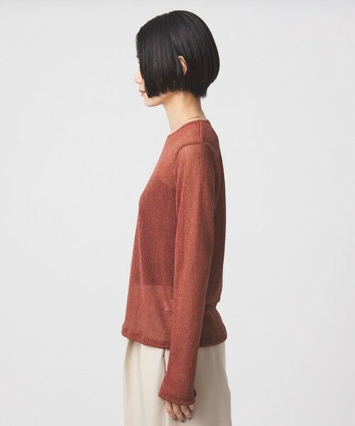 green label relaxing / グリーンレーベル リラクシング カットソー | シャーリング シアー ロングスリーブ プルオーバー カットソー | 詳細15