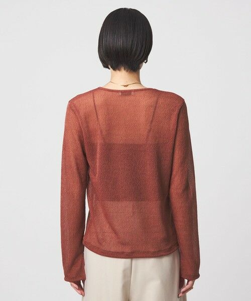 green label relaxing / グリーンレーベル リラクシング カットソー | シャーリング シアー ロングスリーブ プルオーバー カットソー | 詳細16