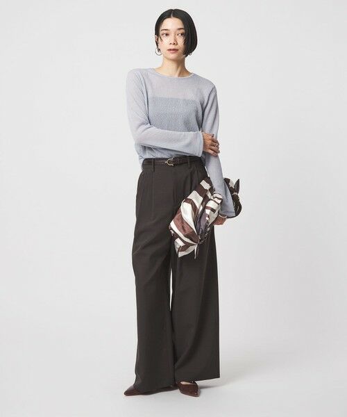 green label relaxing / グリーンレーベル リラクシング カットソー | シャーリング シアー ロングスリーブ プルオーバー カットソー | 詳細25