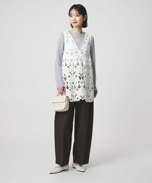 green label relaxing / グリーンレーベル リラクシング カットソー | シャーリング シアー ロングスリーブ プルオーバー カットソー | 詳細27