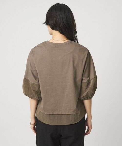 green label relaxing / グリーンレーベル リラクシング カットソー | タフタ ドッキング ボリュームスリーブ プルオーバー | 詳細15