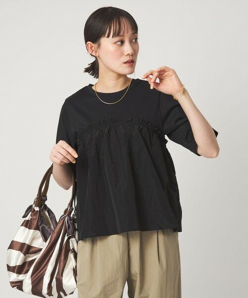 green label relaxing / グリーンレーベル リラクシング カットソー | タフタ ドッキング ビスチェ プルオーバー | 詳細8