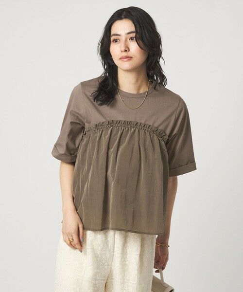 green label relaxing / グリーンレーベル リラクシング カットソー | タフタ ドッキング ビスチェ プルオーバー | 詳細11