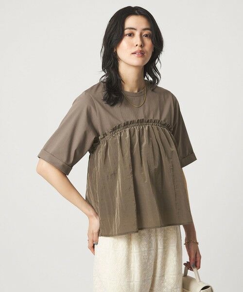 green label relaxing / グリーンレーベル リラクシング カットソー | タフタ ドッキング ビスチェ プルオーバー | 詳細14