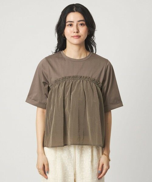 green label relaxing / グリーンレーベル リラクシング カットソー | タフタ ドッキング ビスチェ プルオーバー | 詳細14