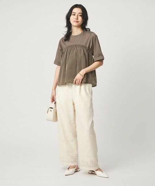 green label relaxing / グリーンレーベル リラクシング カットソー | タフタ ドッキング ビスチェ プルオーバー | 詳細13