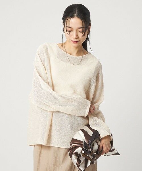 green label relaxing / グリーンレーベル リラクシング ニット・セーター | ペーパー ニット プルオーバー ウォッシャブル | 詳細1