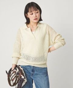 green label relaxing / グリーンレーベル リラクシング ニット・セーター | ノットヤーン スキッパー プルオーバー ウォッシャブル