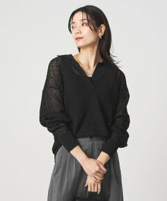 green label relaxing / グリーンレーベル リラクシング ニット・セーター | ノットヤーン スキッパー プルオーバー ウォッシャブル