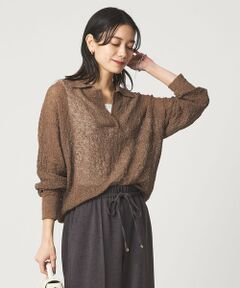 green label relaxing / グリーンレーベル リラクシング ニット・セーター | ノットヤーン スキッパー プルオーバー ウォッシャブル