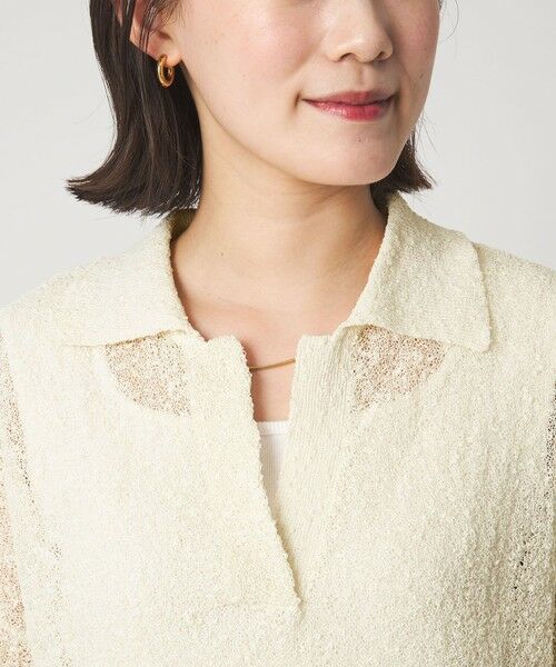 green label relaxing / グリーンレーベル リラクシング ニット・セーター | ノットヤーン スキッパー プルオーバー ウォッシャブル | 詳細8