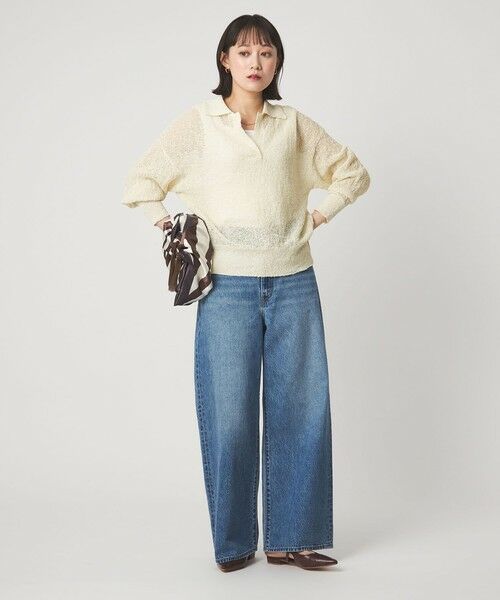 green label relaxing / グリーンレーベル リラクシング ニット・セーター | ノットヤーン スキッパー プルオーバー ウォッシャブル | 詳細3