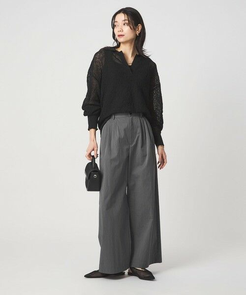 green label relaxing / グリーンレーベル リラクシング ニット・セーター | ノットヤーン スキッパー プルオーバー ウォッシャブル | 詳細14