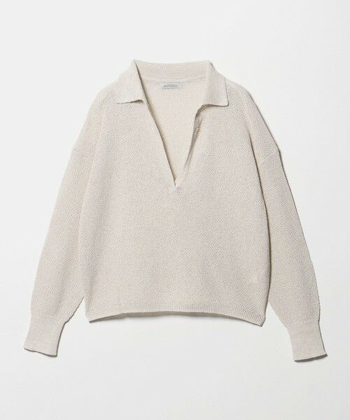 green label relaxing / グリーンレーベル リラクシング ニット・セーター | メランジ スキッパー プルオーバー ウォッシャブル（NATURAL）