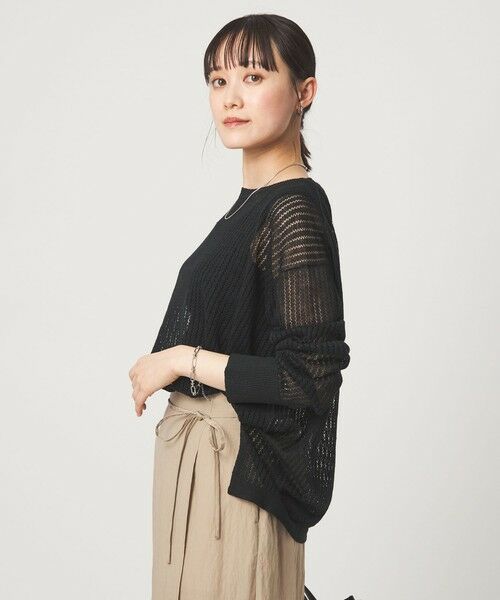 green label relaxing / グリーンレーベル リラクシング ニット・セーター | フレンチリネン メッシュ プルオーバー ニット | 詳細2