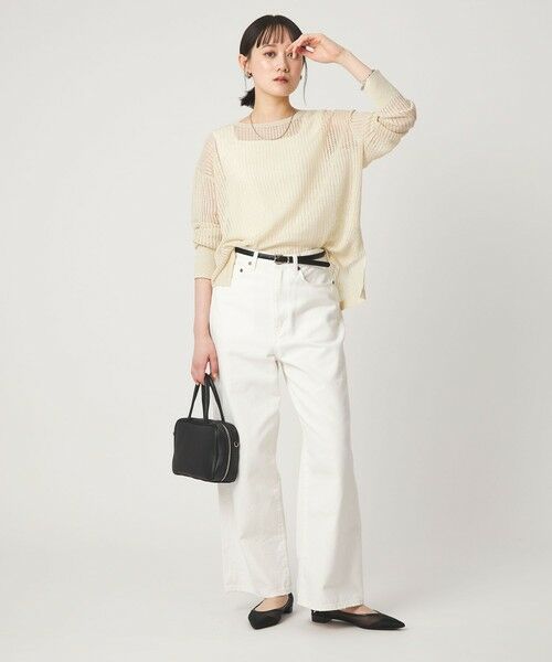 green label relaxing / グリーンレーベル リラクシング ニット・セーター | フレンチリネン メッシュ プルオーバー ニット | 詳細8
