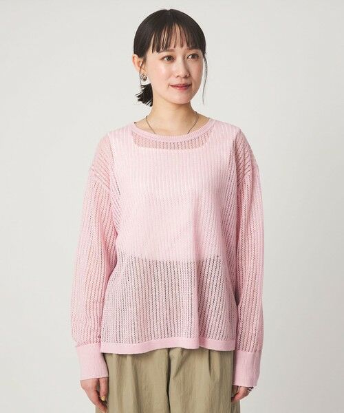 green label relaxing / グリーンレーベル リラクシング ニット・セーター | フレンチリネン メッシュ プルオーバー ニット | 詳細16