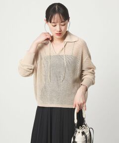 green label relaxing / グリーンレーベル リラクシング ニット・セーター | メッシュ ポロプルオーバー