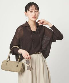 green label relaxing / グリーンレーベル リラクシング ニット・セーター | メッシュ ポロプルオーバー