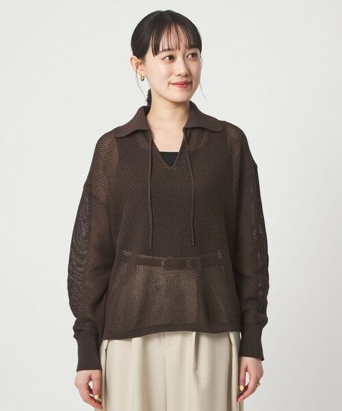 green label relaxing / グリーンレーベル リラクシング ニット・セーター | メッシュ ポロプルオーバー | 詳細11