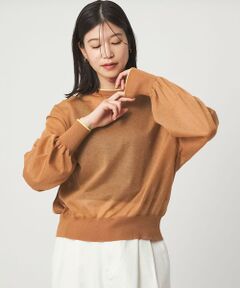 green label relaxing / グリーンレーベル リラクシング ニット・セーター | 【WEB限定】＜at ease＞バイカラー シアー ニット プルオーバー